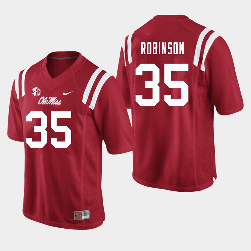 Mark Robinson Ole Miss Rebels NCAA Men's Red #35 Stitched Limited College Football Jersey KOV1858AI